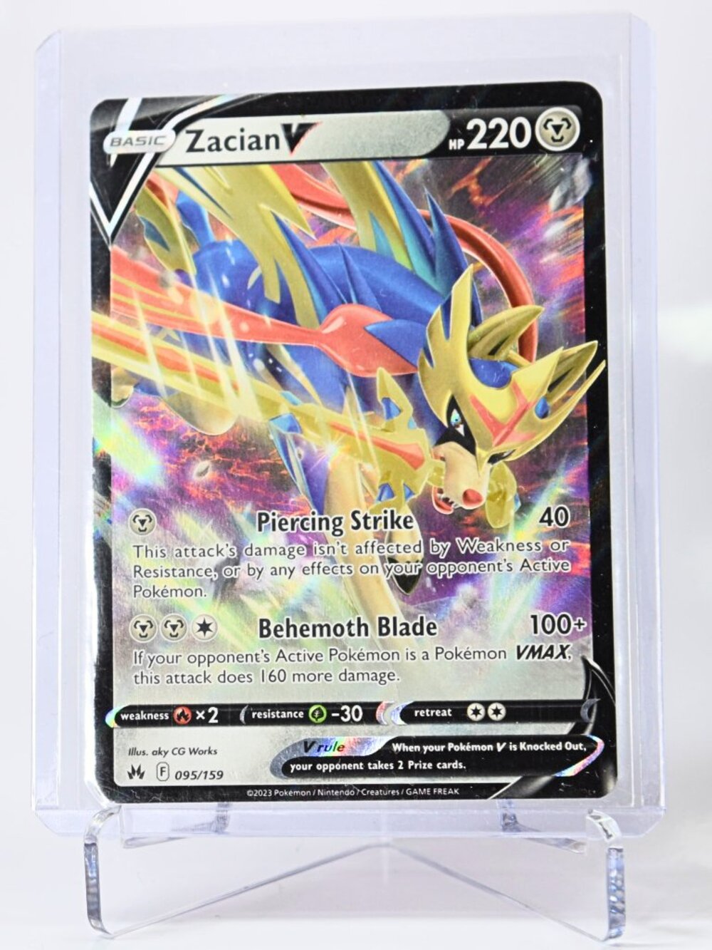 Pokemon Card Zacian V 095/159 Ultra Rare Crown Zenith